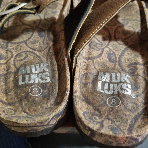 Mukluks Braided Leather Toe Thong Marsha Flip Flop Sandals Sz 8 - Picture 8 of 9